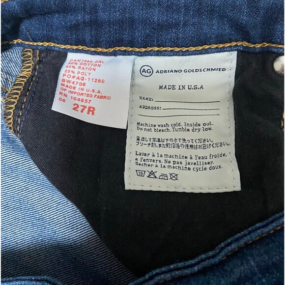 AG Adriano Goldschmied Stevie Straight Jeans Sz 27 - Picture 7 of 9